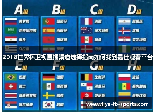 2018世界杯卫视直播渠道选择指南如何找到最佳观看平台
